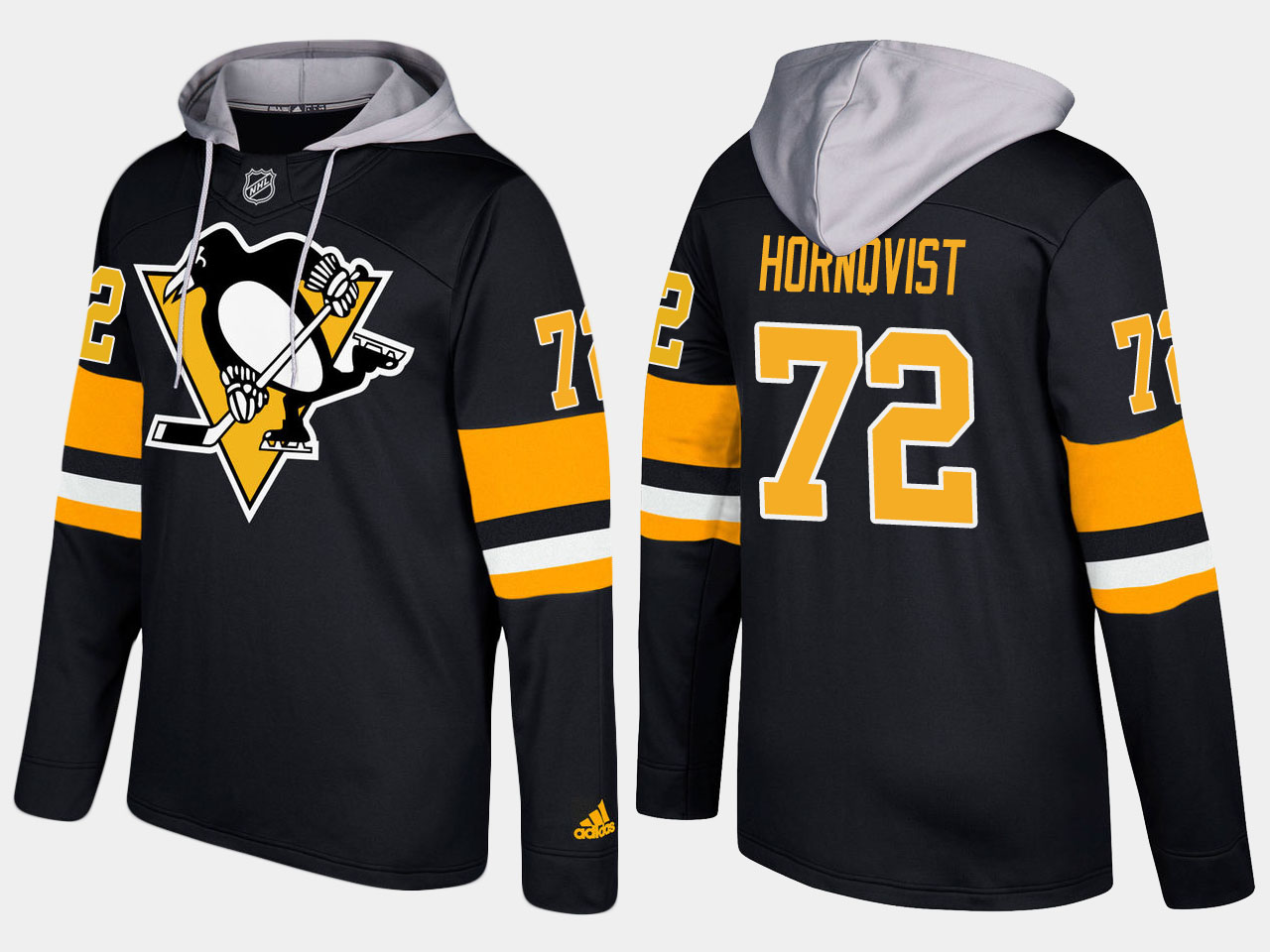 Men NHL Pittsburgh penguins #72 patric hornqvist black hoodie